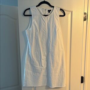 Sleeveless White Jean Dress